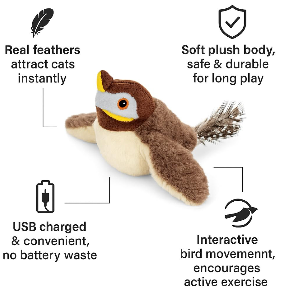 Flappy Bird Cat Toy  Interactive Rechargeable Toys for Cats